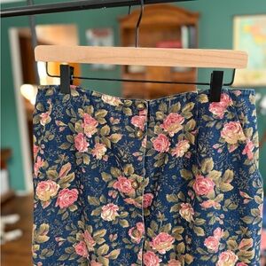 VTG Orvis Blue Floral Skirt